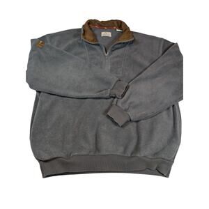 Bob Timberlake Sweater Mens XL 1/4 Zip Brown Pullover Long Sleeve Fleece